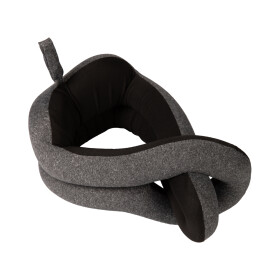 Tmavě šedý cestovní polštář s provlékáním - Albi