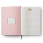 Rifle Paper Co. Linkovaný deník Rosa, modrá barva, textil