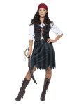 Smiffys.com Kostým - Pirátka pruhovaná Velikost: M