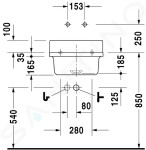 DURAVIT - Starck 3 Výlevka 480x425 mm, bez otvoru pro baterii, s WonderGliss, bílá 03134800001