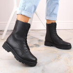 Pohodlné zateplené kožené boty pro ženy Remonte W RKR622 black - Rieker 38