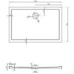 MEXEN - Flow sprchová vanička obdélníková slim 70 x 140, černá mat 46R707014