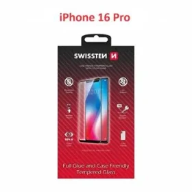 SWISSTEN FULL FLUE COLOR FRAME CASE FRIENDLY ochranné sklo pro Apple iPhone 16 Pro černá (54501867)