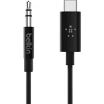 Belkin ROCKSTAR kabel USB-C na 3.5mm jack / 0.9m / černá (F7U079bt03-BLK)