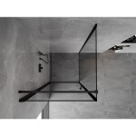 MEXEN/S - Mist-B sprchový kout dveře křídlové levá 90 x 90, černá okraj, černá 8A2T-090-090-70-70-L