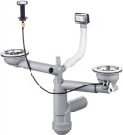 DEANTE - Sifon stainless nerez - Náhradní sifonová sada, 1.5 - and 2 - bowl ZXY_9912