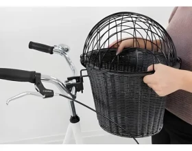 TRIXIE Transportní košík na řídítka pro psy antracit / do 5 kg / 44x34x31 cm (TX-13107)