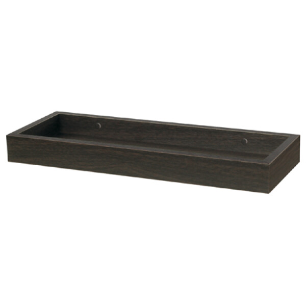 Polička nástěnná se zvýšenými okraji, MDF, dekor ořech, balení fólie