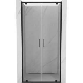MEXEN - Exo sprchové dveře křídlové 70, transparent, černá 8182-070-000-70-00