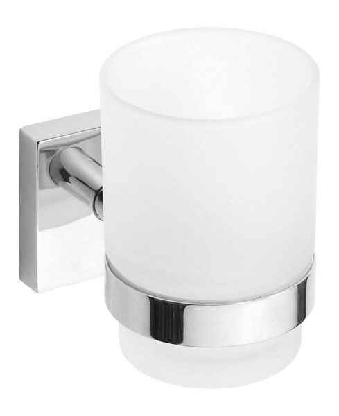 SAPHO - X-SQUARE sklenka, mléčné sklo, chrom XQ903