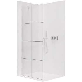 CERANO Sprchová zástěna Walk-in Onyx Y L/P - 8 mm - chrom, industriální sklo - 160x200 cm