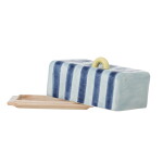 Bloomingville Máslenka Phoenix Multi, modrá barva, keramika