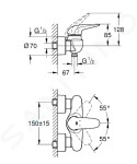 GROHE - Eurostyle Páková sprchová baterie, chrom 23722003