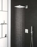 GROHE - Rainshower SmartActive Cube Hlavová sprcha 310, sprchové rameno 43 cm, 2 proudy, měsíční bílá 26479LS0