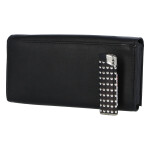 Univerzální kožená peněženka Romča , číšnický flek, černý