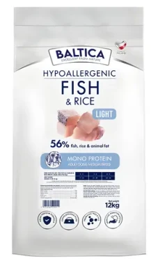 BALTICA Nutraceutic Hypoallergenic Light M 12 kg / Kompletní krmivo pro psy / Ryby s rýží / hypoalergenní