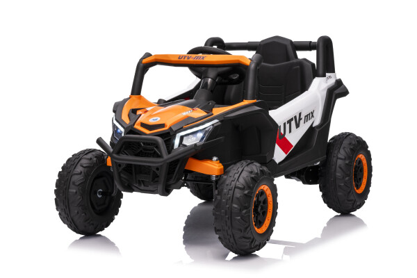Mamido Elektrické autíčko Buggy Madman bílé | UTV-MX 4x4 | EVA kola | 12V 10Ah | EKO kůže