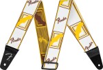 Fender Weighless Monogrammed Strap White / Brown / Yellow