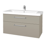 Dřevojas - Umyvadlová skříňka Q MAX SZZ2 105 - M05 Béžová mat / Úchytka T03 / M05 Béžová mat 331771C