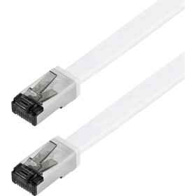 Maxtrack TI56-15L RJ45 síťové kabely, propojovací kabely CAT 8.1 U/FTP 15 m bílá plochý 1 ks