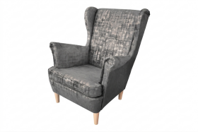 Křeslo Bresso - látka Mafera látka: Mafera 35 - šedá