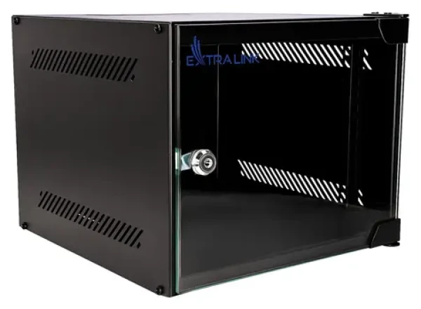 Extralink LITE 4U 10" černá / Rozvaděč / nástěnný / šířka 280 mm / hloubka 310 mm / skleněné dveře (EX.28815)