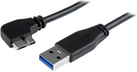 StarTech USB-A - Micro-USB B Slim kabel pravoúhlý / Kabel / USB 3.0 / 5 Gbit/s / 2 m (USB3AU2MLS)