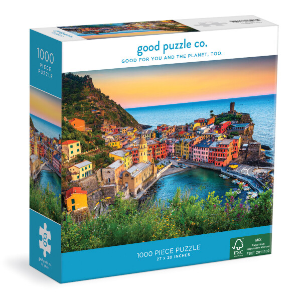 Good Puzzle co. Puzzle Západ slunce v Cinque Terre (1000 dílků)