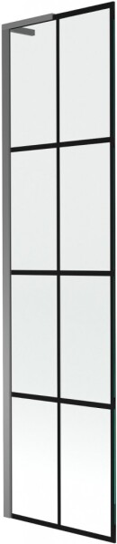 MEXEN/S - Next L vanová zástěna FIX 50 x 150, černá vzor, grafit metal 895-050-000-03-77-95