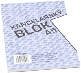 Kancelářský blok A5, čistý, 50 listů