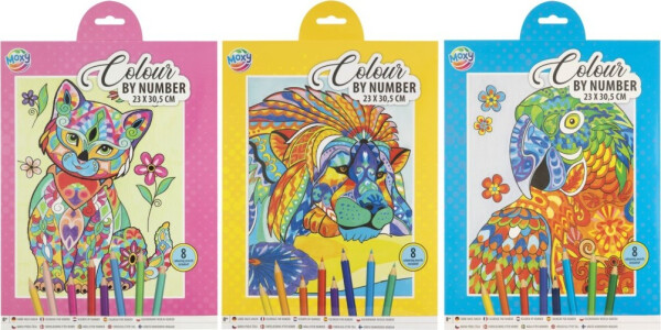 Malování podle čísel + 8 pastelek - Craft Creative