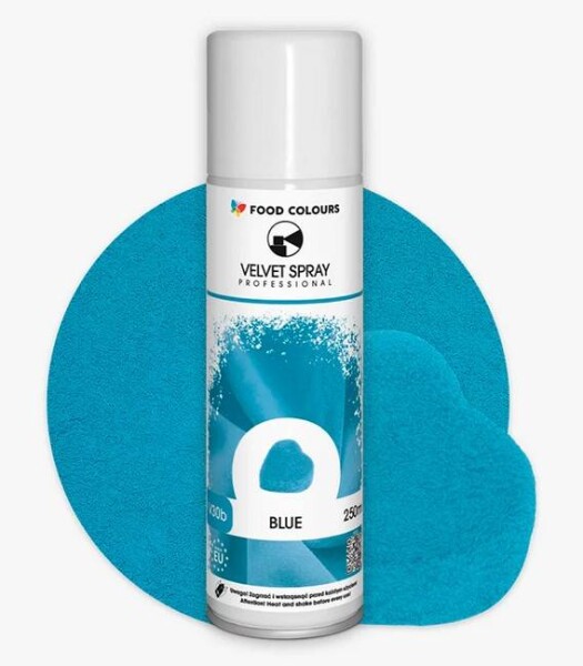 Sametový sprej Food Colours modrý (250 ml)