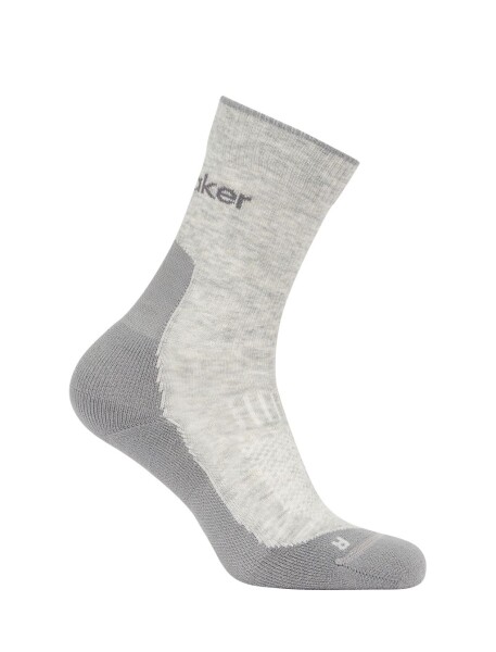Pánské merino turistické ponožky ICEBREAKER Mens Hike+ Light Crew, Blizzard Heather/Alloy velikost: 42-44 (M)