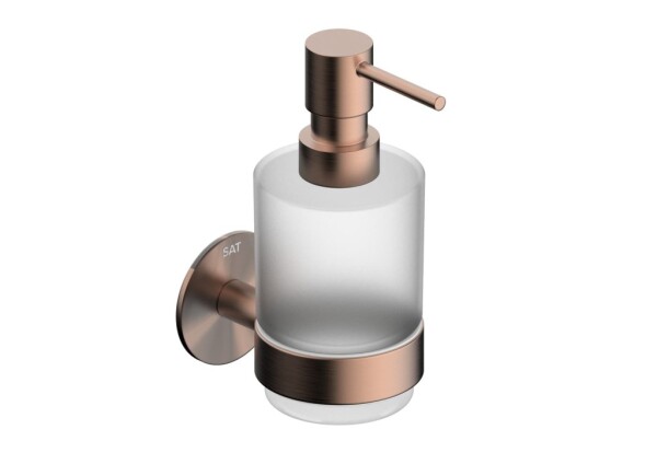 Dávkovač mýdla SAT Cool montáž bez vrtání broušená rose gold SATDCO99BRG SATDCO99BRG