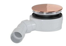 Sifon ke sprchové vaničce 90 mm DN40/DN50 SAT Aurum 12,1 cm, růžově zlatý lesklý, plast SATESLIM90RG SATESLIM90RG