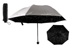 Skládací deštník pro dospělé 25 cm - hvězdná obloha stříbrná