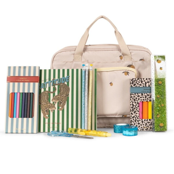 Konges Sløjd Kreativní potřeby pro děti v cestovní tašce Lemon, multi barva, textil