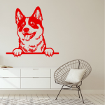 Samolepka Akita Inu Barva: černá, Velikost: 60 x 58 cm