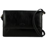 Luxusní dámská kožená crossbody kabelka Katana Flavia, černá