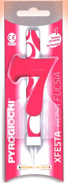 Dortová fontána číslo 7 růžová Pyrogiochi Dortová fontána číslo 7 růžová Pyrogiochi