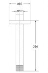 STEINBERG - 100 Sprchové rameno stropní, 36 cm, chrom 100 1591