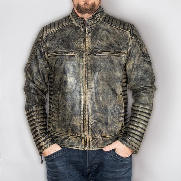 Pánská Kožená Bunda Zion Brixton Hnědá Velikost: 6XL