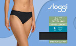 Dámské kalhotky sloggi 24/7 Cotton Lace Tai - černé - SLOGGI BLACK 42