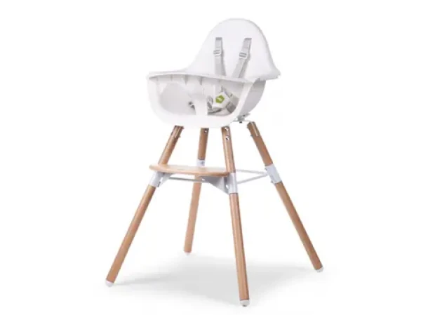 Childhome Evolu 2 Natural - White / Židlička 2v1 / od 6 měsíců do 6 let (CHEVOCHNW)