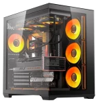 DarkFlash C280 černá / Skříň / E-ATX / tvrzené sklo / 7× ventilátor / 270° panoramatický design (C280 BLK +7F)