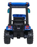 Mamido Dětský elektrický traktor MEGA D68 24V s přívěsem modrý