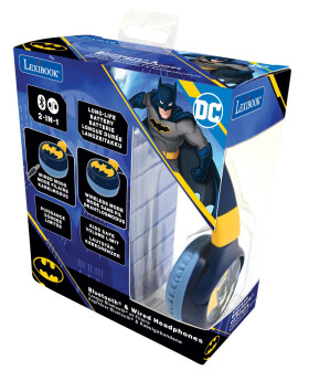 Lexibook 2v1 bluetooth skládací sluchátka Batman s limitem hlasitosti - Alltoys Lexibook