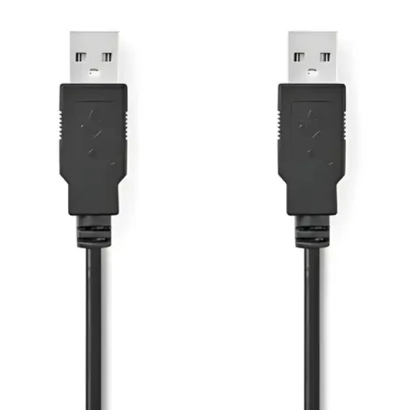Nedis USB 2.0 černá / Kabel / USB-A - USB-A / 18 W / 480 Mbps / 2 m (CCGL60000BK20)