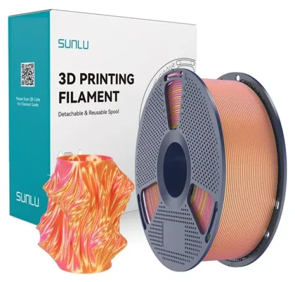 Sunlu PLA+ Silk růžovo-zlatá / Tisková struna / dvoubarevná / 1 kg (PLA+ Silk DC P Go)