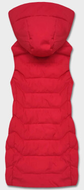 Červená dámská vesta s kapucí (R8133-4) odstíny červené 48
